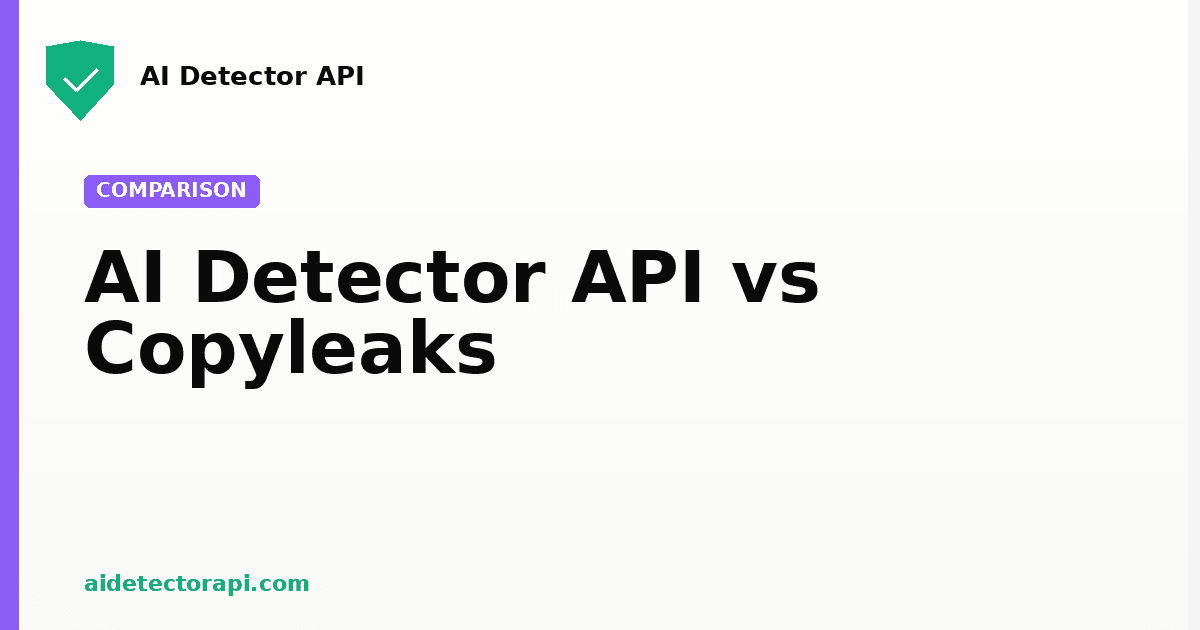 AI Detector API vs Copyleaks